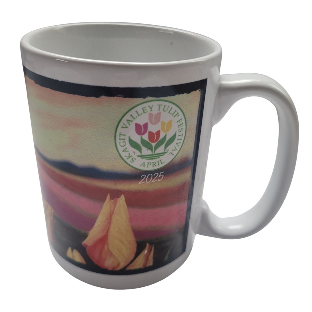 Skagit Valley‎ Tulip Festival 2025 Coffee Mug White Floral